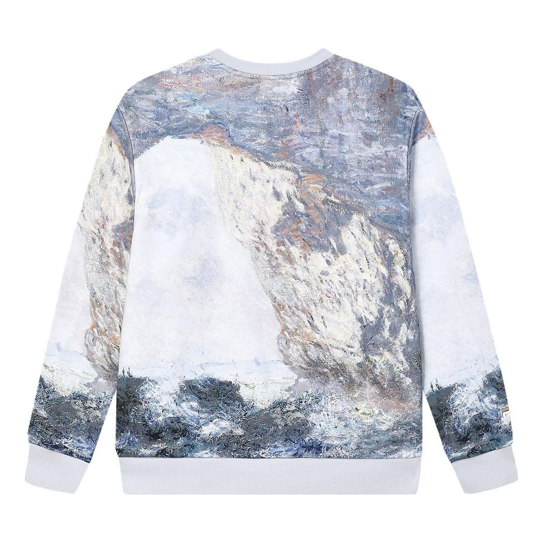 FILA HERITAGE Collection THE GREAT MATISSE Theme F-Box Logo Sweatshirt 'White Multi-Color' F11M348220F-ZA