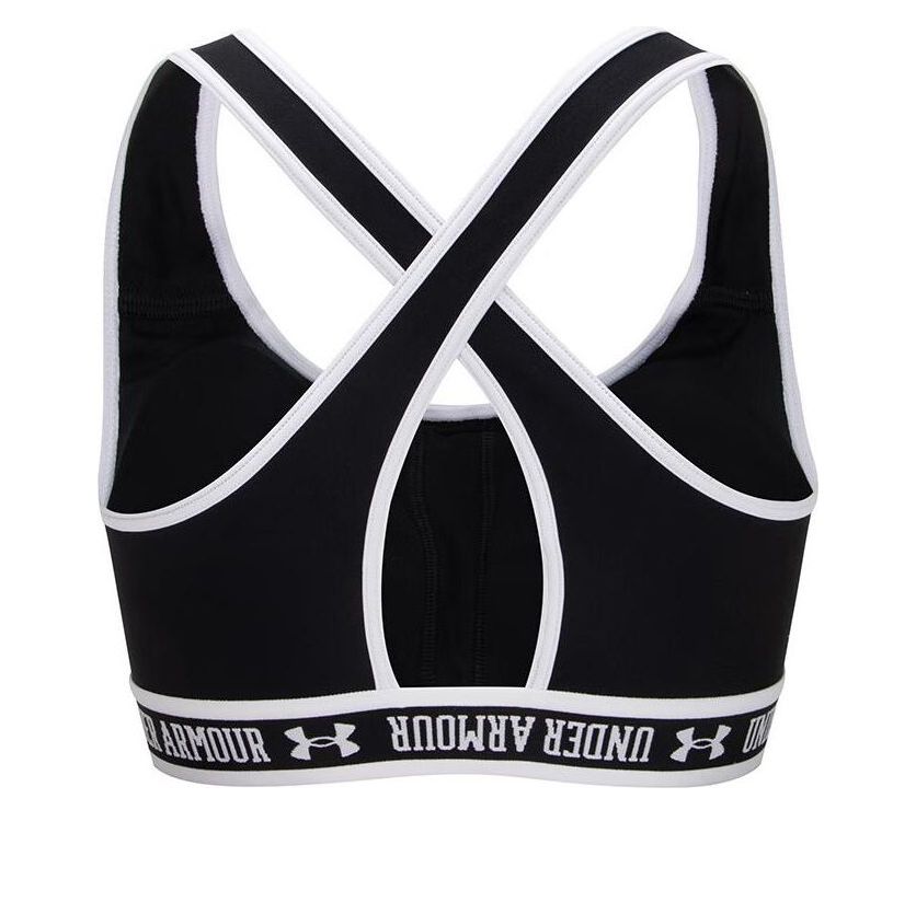 (WMNS) Under Armour Crossback Mid Block Bra 'Black Blue' 1371367-474