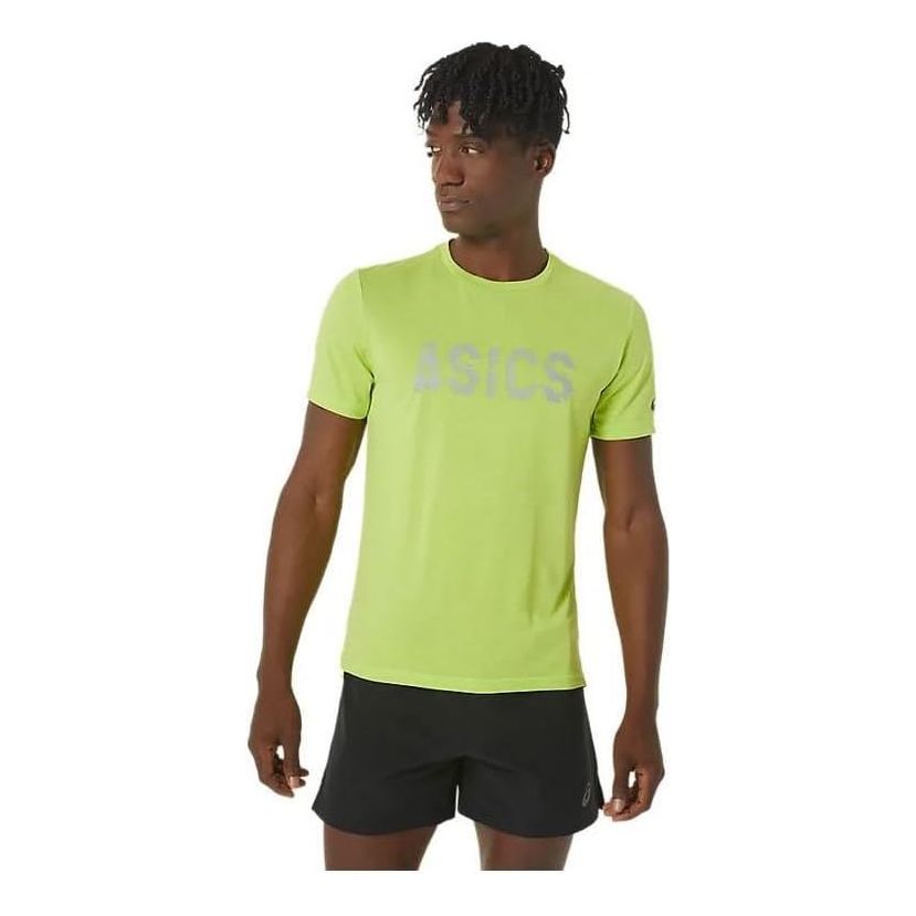 ASICS Logo Heather Dry T-Shirt 'Lime Zest' 2011C783-300