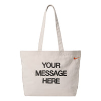 Nike Heritage "Your Message Here" 22L Tote Bag 'Oatmeal Safety Orange Safety Orange' IU4945-140
