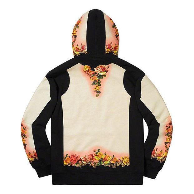 Supreme x Jean Paul Gaultier Floral Print Hooded Sweatshirt 'White Black Yellow' SUP-SS19-776