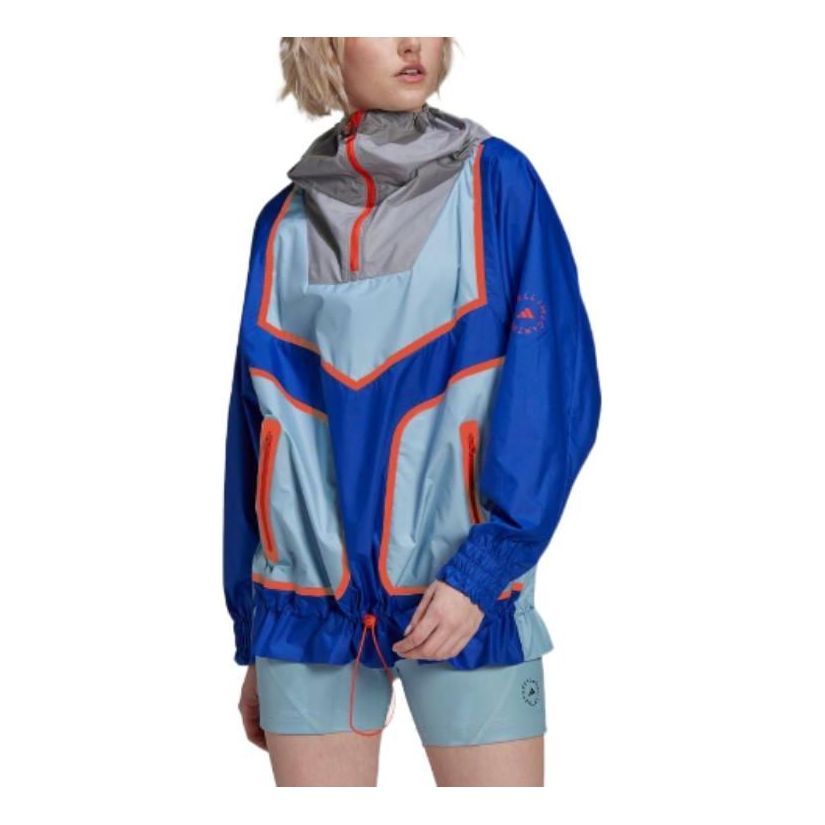 (WMNS) adidas By Stella Mccartney Wind.rdy Loose Fit Training Half Zip Jacket 'Blue' HA6023