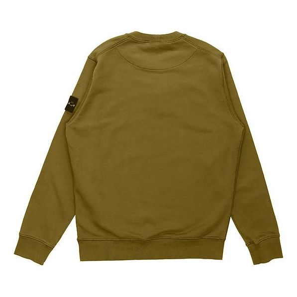 STONE ISLAND Garment Dyed Crew Sweatshirt 'Olive' 741563051-V0058