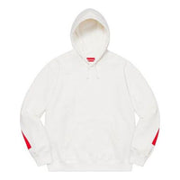 Supreme Big Logo Hooded Sweatshirt 'White Red' SUP-SS21-501