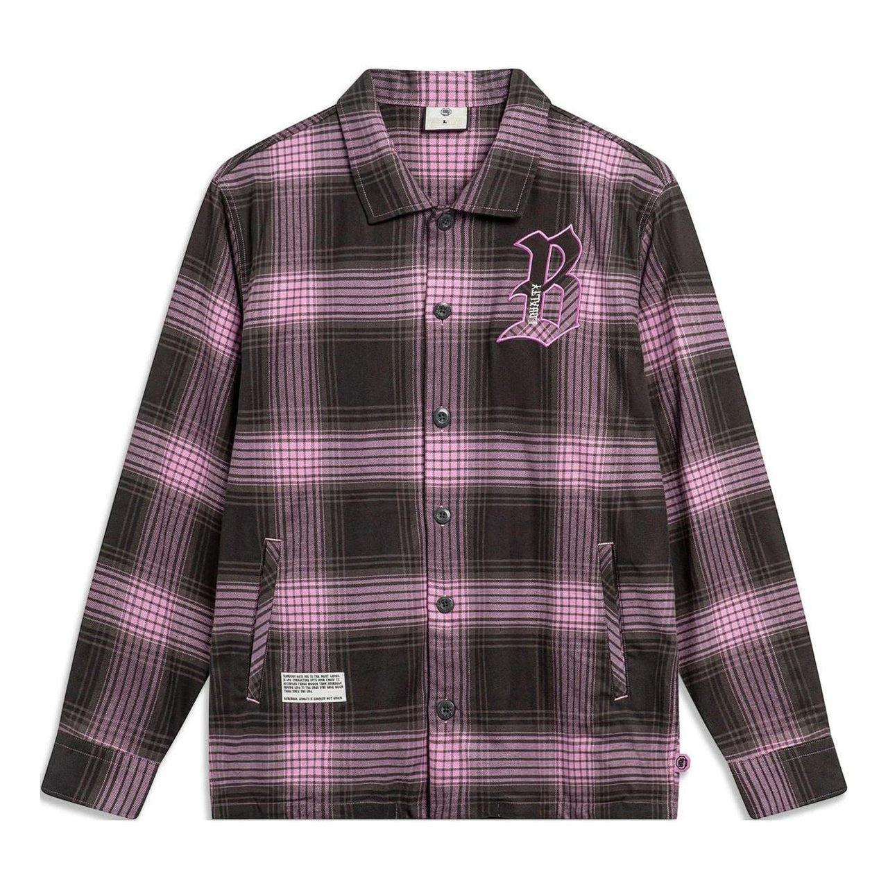 Li-Ning x Mister Cartoon BadFive Graphic Plaid Shirt 'Grey Pink' AFDT855-2