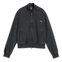 (WMNS) PUMA FUTURE.PUMA.ARCHIVE Washed Twill Short Jacket 'PUMA Black' 636681-01