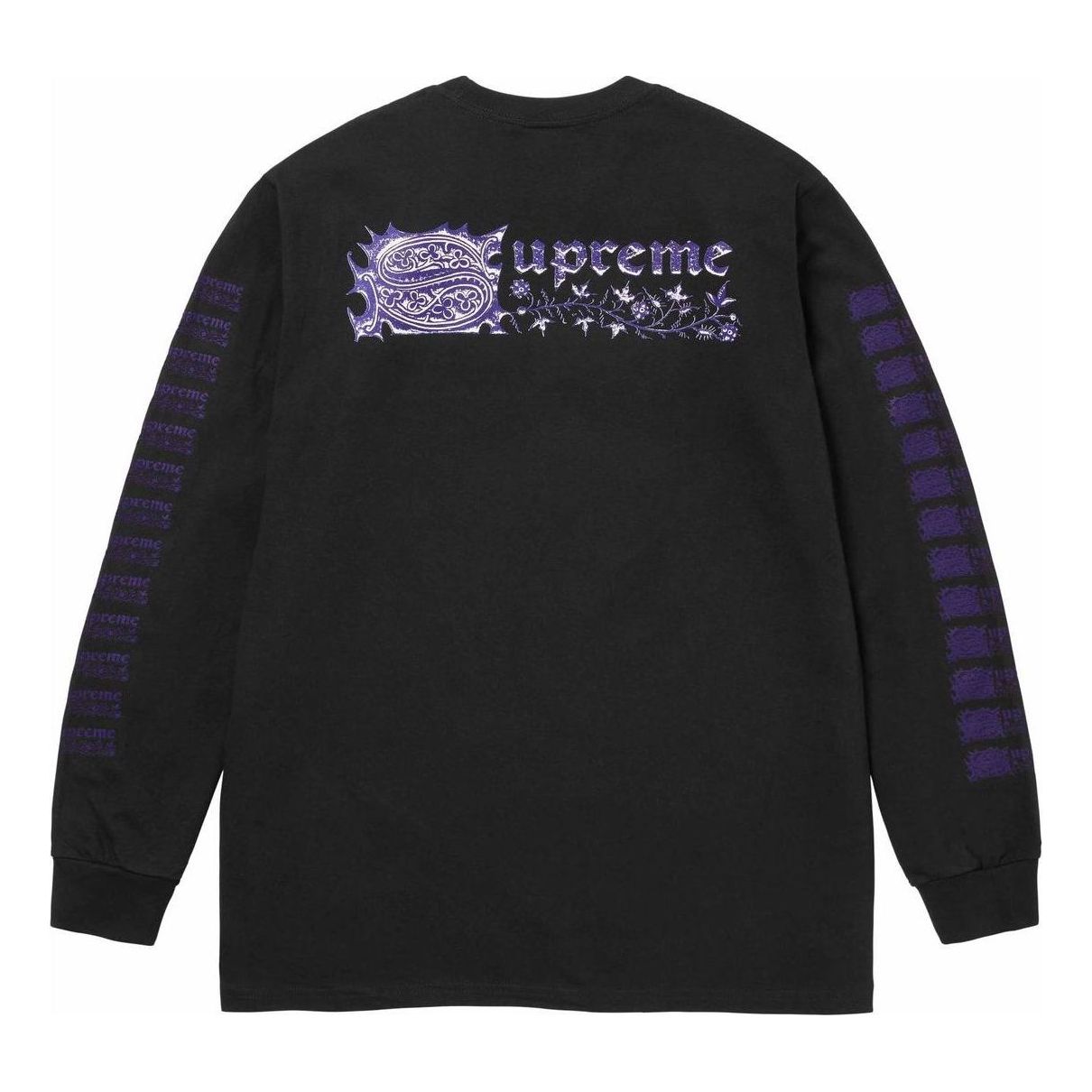 Supreme Saint Sebastian L/S T-Shirt 'Black Purple' SUP-SS24-019