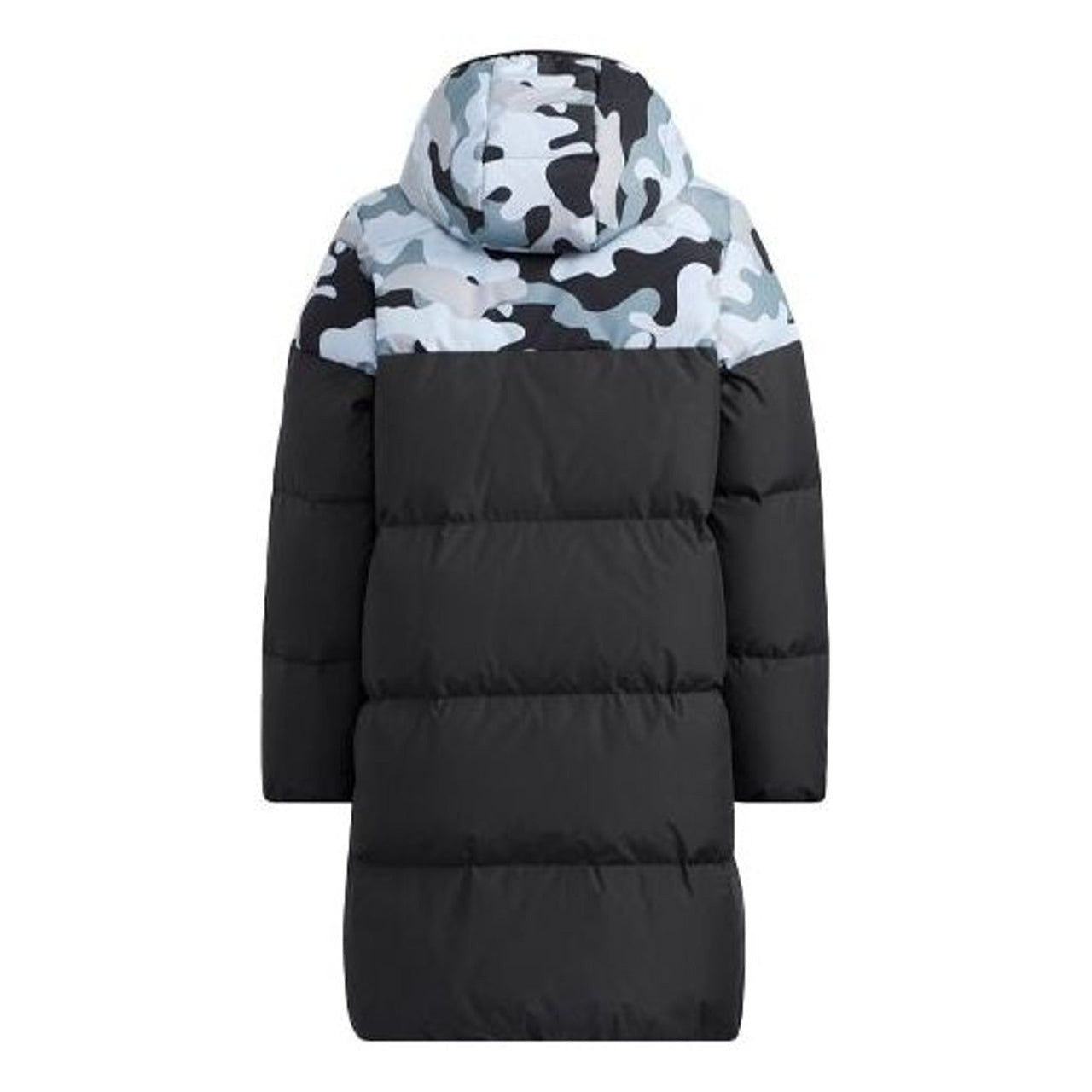 (GS) adidas Elongated Down Jacket Asia Sizing 'Black White' H45019