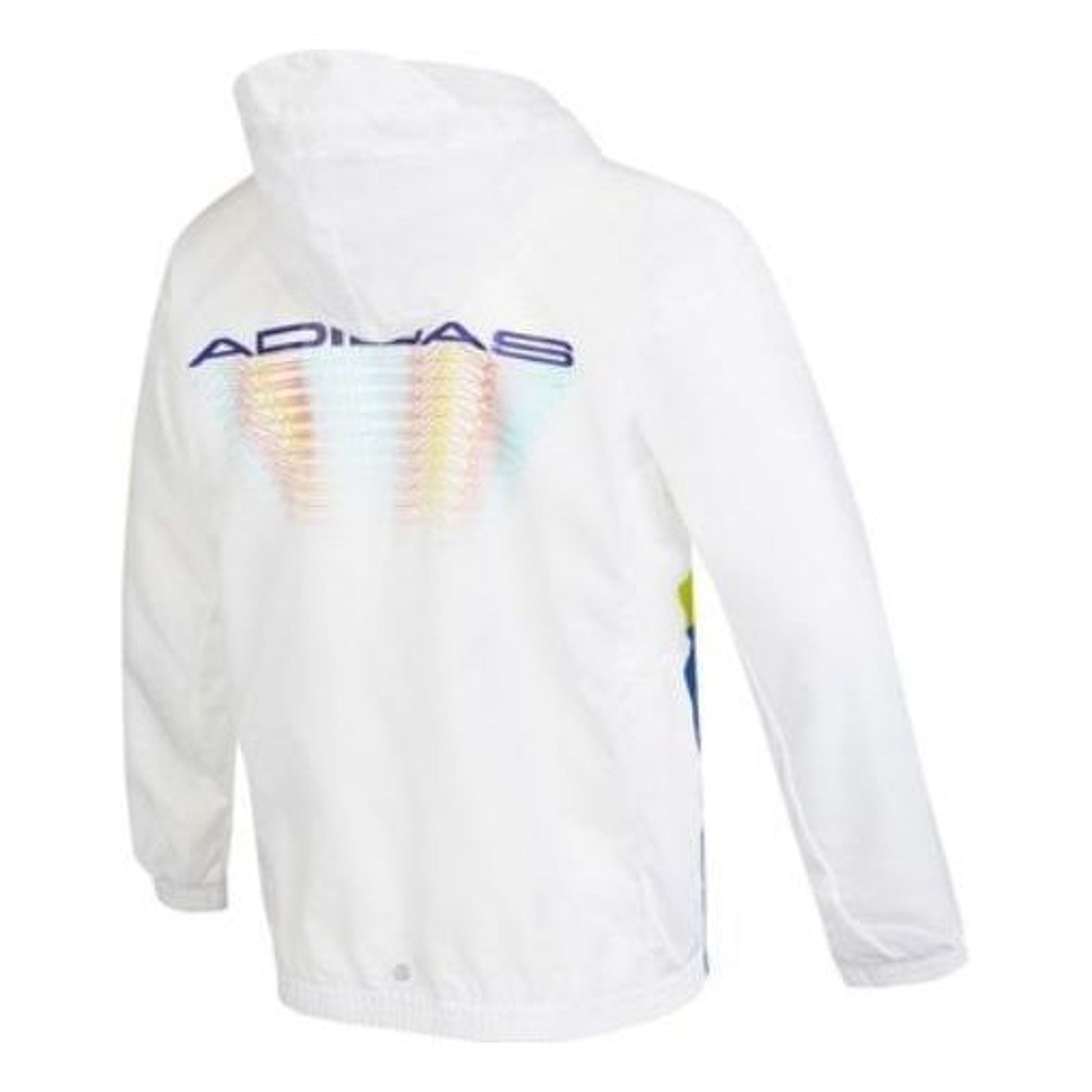 (GS) adidas Logo Windbreaker Jacket Asia Sizing 'White Blue Green' HE2562