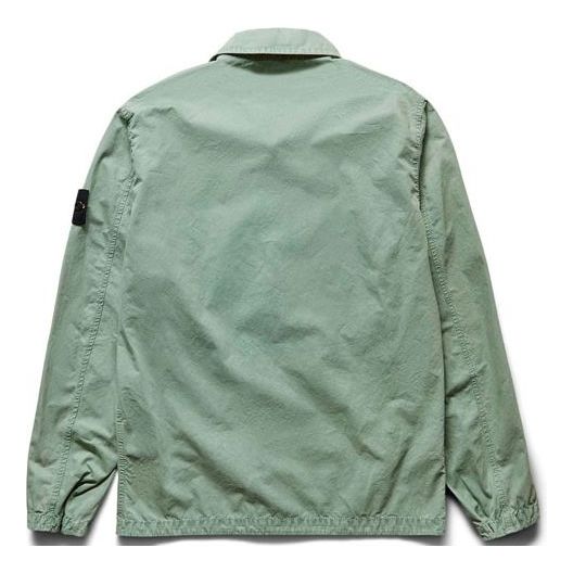 STONE ISLAND Compass Patch Flap Pocket Shirt 'Green' 7715101WN-V0155