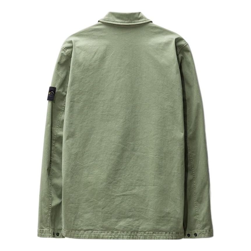 STONE ISLAND Compass-Patch Zipped Shirt Jacket 'Green' 781510304-V0155