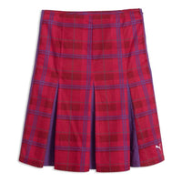 (WMNS) PUMA T7 Pleated Tartan Midi Skirt 'Garnet Glow' 636634-23