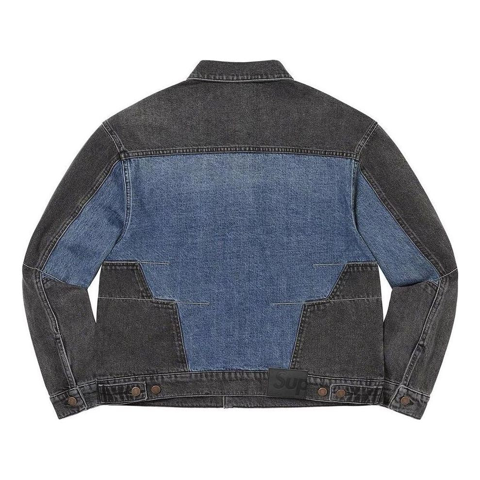 Supreme 2-Tone Paneled Denim Jacket 'Blue Teal' SUP-FW22-013