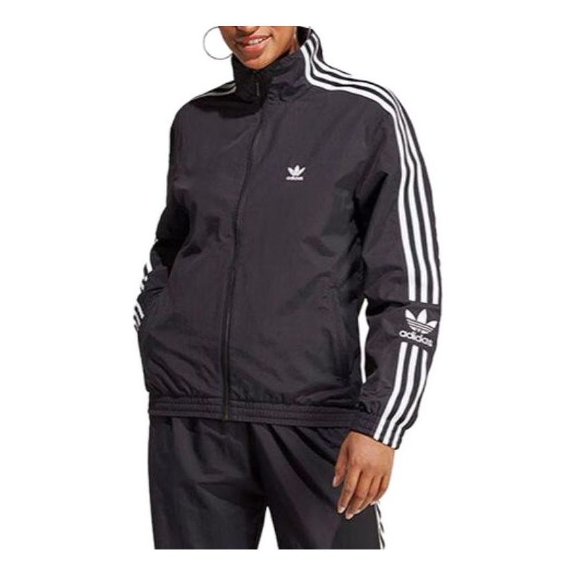 (WMNS) adidas Adicolor Classics Lock-Up Track Jacket 'Black White' IB7443