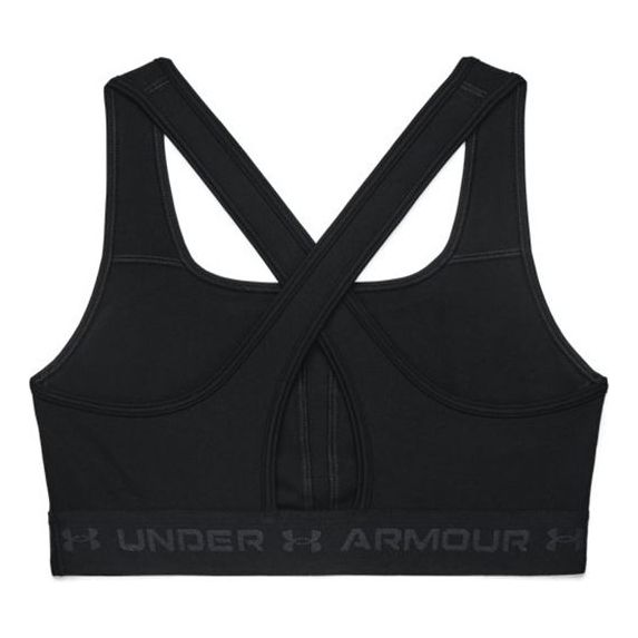 (WMNS) Under Armour Crossback Mid Sports Bra Asia Sizing 'Black Jet Gray' 1361034-001