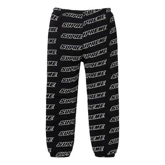 Supreme Repeat Sweatpants 'Black White' SUP-SS18-794