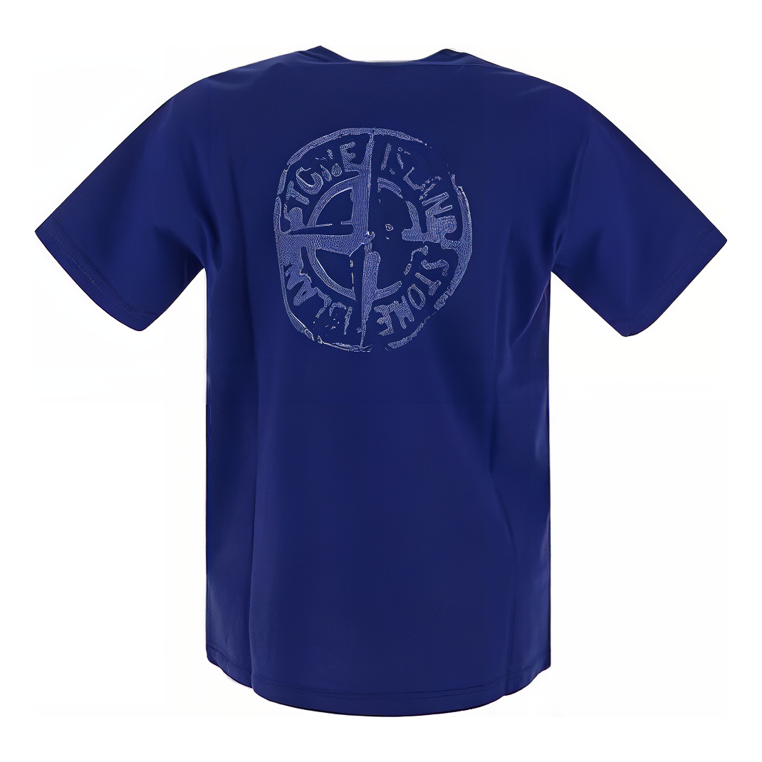 STONE ISLAND Plain Logo T-shirt 'Blue' 79152NS82-V0022