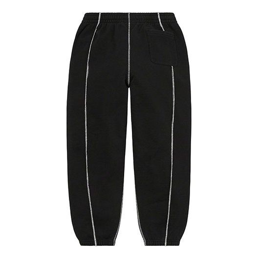 Supreme Coverstitch Sweatpants 'Black White' SUP-SS22-637