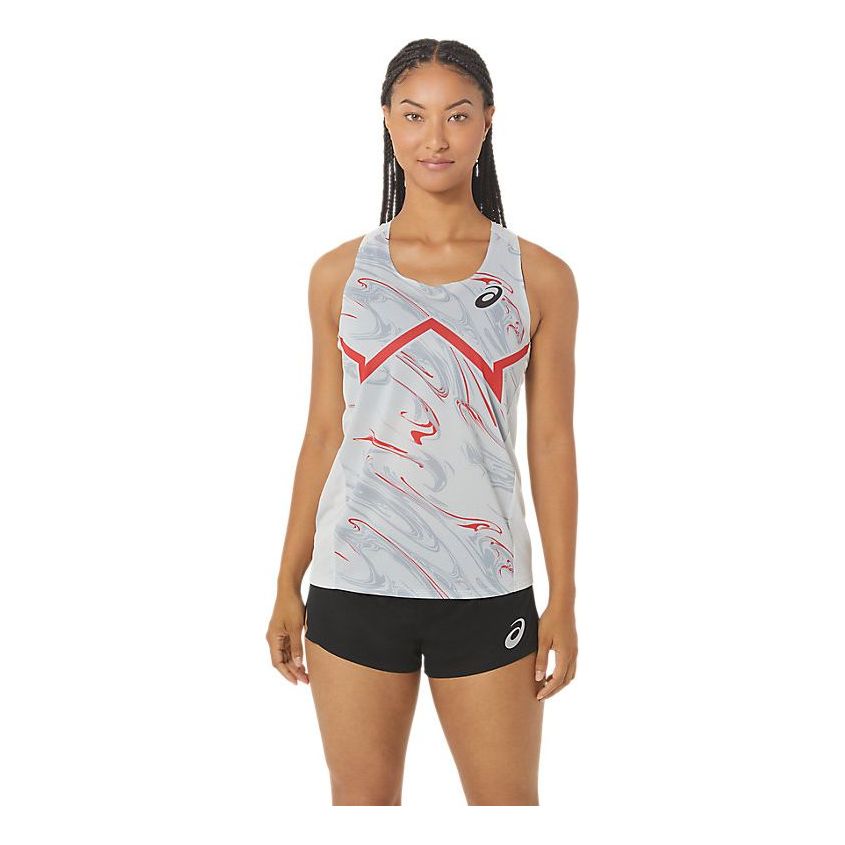 (WMNS) ASICS CJ-Line Light Singlet 'Glacier Grey Electric Red' 2092A386-022
