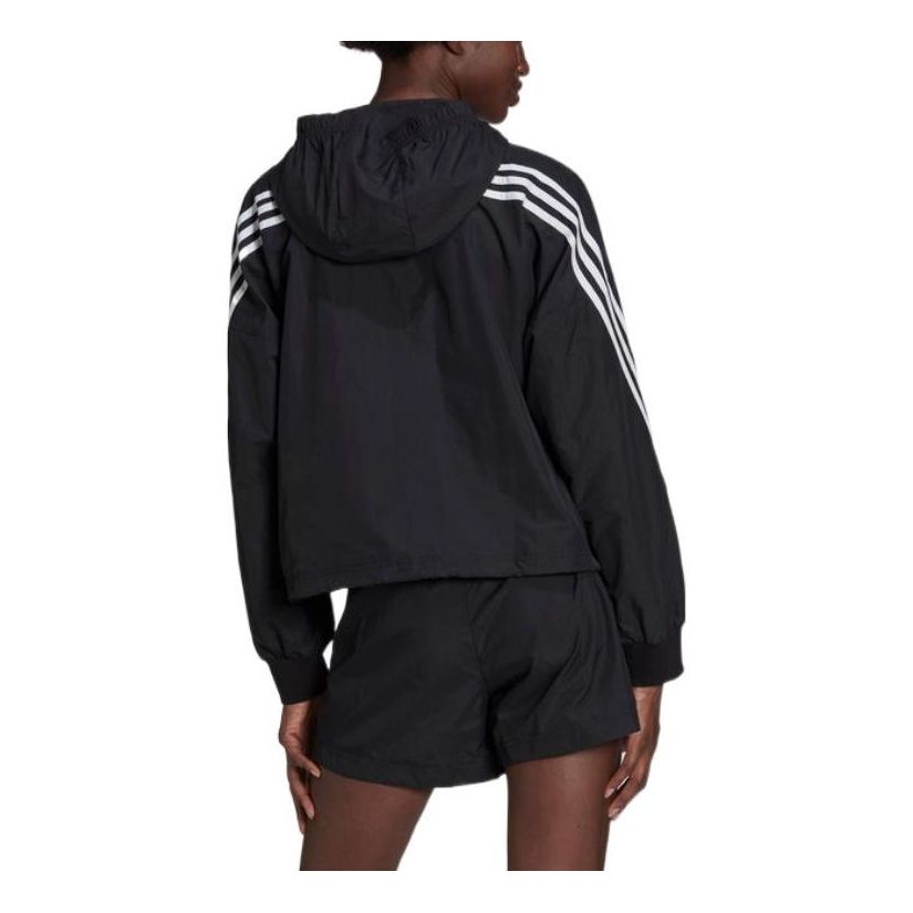 (WMNS) adidas Sportswear Future Icons Woven Windbreaker 'Black' HA8435