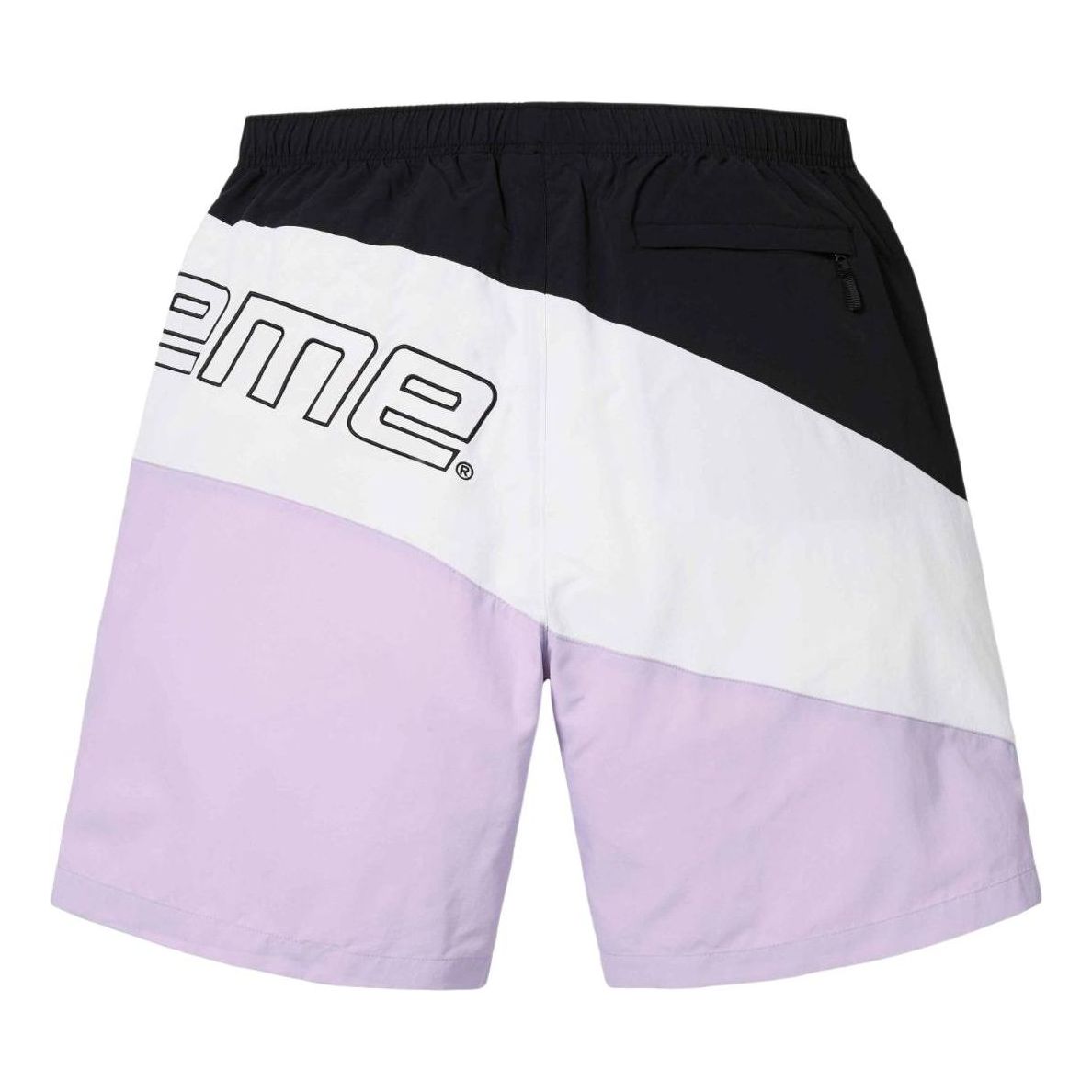 Supreme Curve Nylon Short 'Black White Purple' SUP-SS24-148