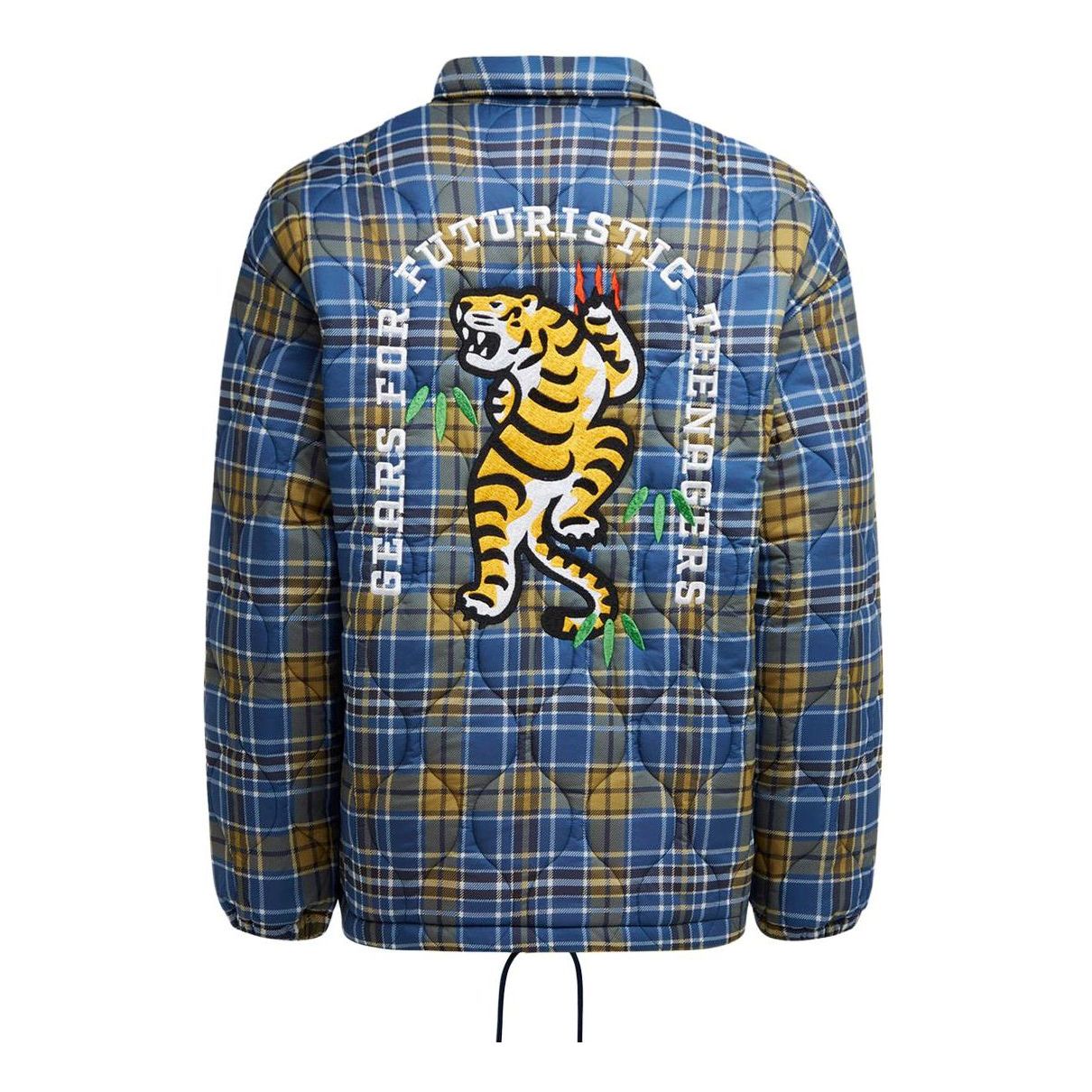 HUMAN MADE Quilted Check Coach Jacket 'Blue' HM25JK005