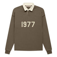 Fear of God Essentials FW22 1977 Henley Rugby Polo 'Wood' FOG-FW22-032