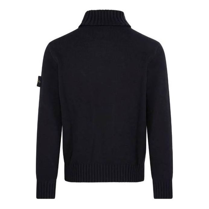STONE ISLAND Logo Patch Turtleneck Sweater 'Black' 7915505A2-V0029