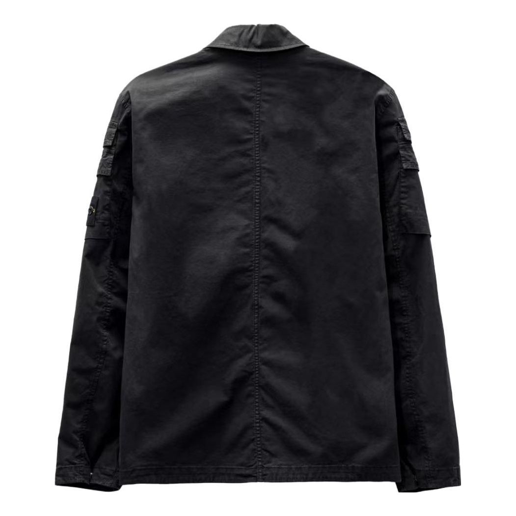 STONE ISLAND Stretch Overshirt 'Black' 791510610-V0029