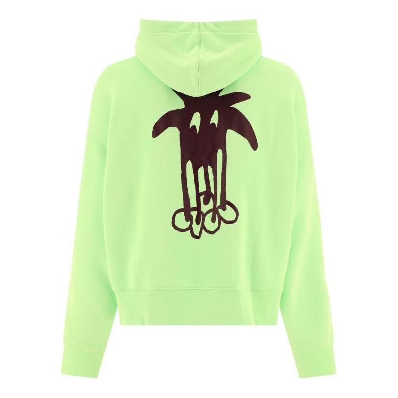 Palm Angels Douby Logo Printed Cotton Hoodie 'Bright Green' PMBB058E23FLE0035037
