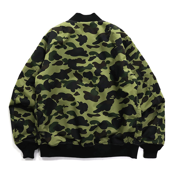 A Bathing Ape 1st Camo Nylon Twill MA-1 Jacket 'Green' 1H80-140-015