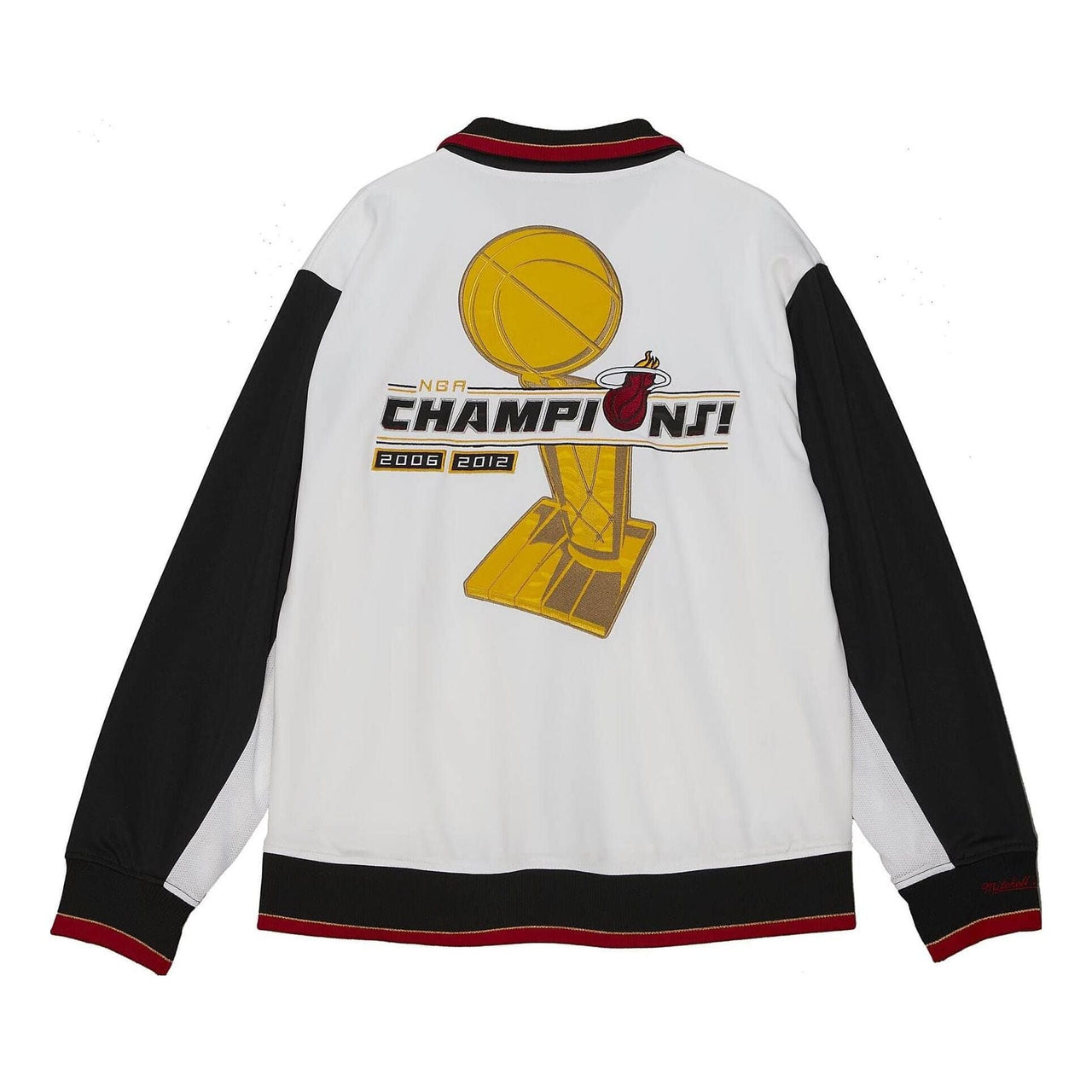 Mitchell & Ness x NBA Miami Heat 2012 Champions Jacket 'White Black' AFZJ4937-MHE12PPPWHIT