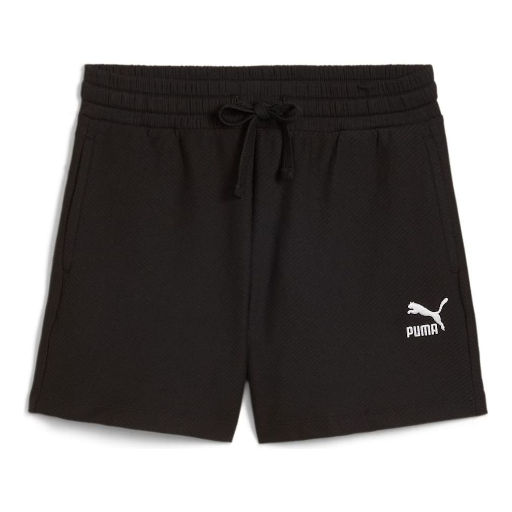 (WMNS) PUMA Classics Ribbed Shorts 'Black' 626630-01