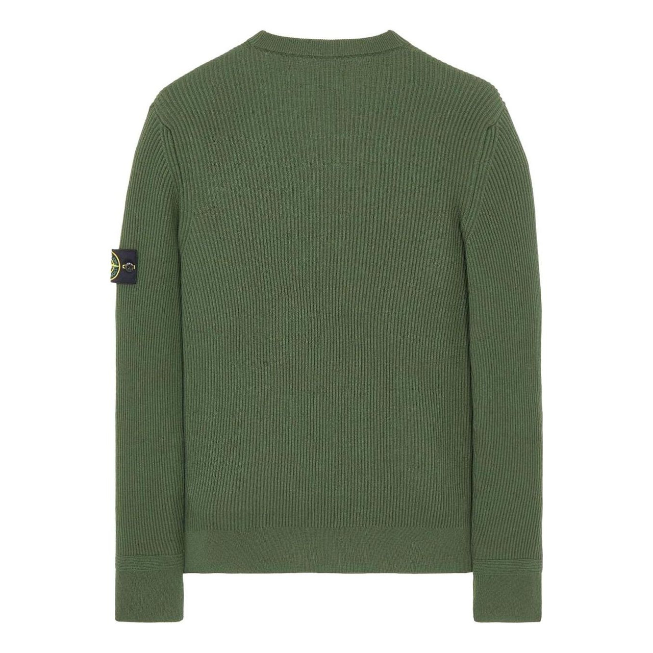 STONE ISLAND Ribbed Knitted Crewneck Sweater 'Military Green' 7915553C2-V0058