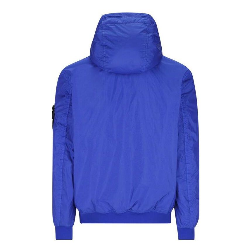 STONE ISLAND Logo Patch Hooded Track Jacket 'Blue' 791540823-V0022