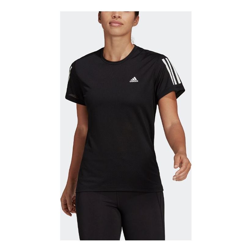 (WMNS) adidas Own the Run Cooler T-Shirt 'Black' H59273