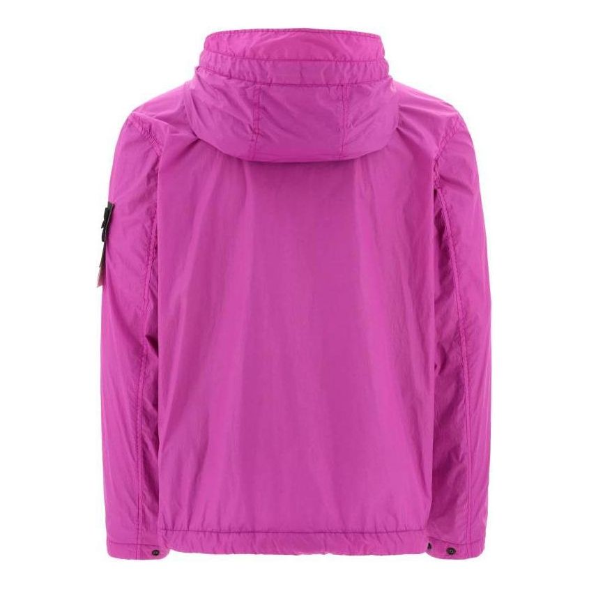 STONE ISLAND Crinkle Reps NY Hooded Jacket 'Magenta' 781540522-V0045