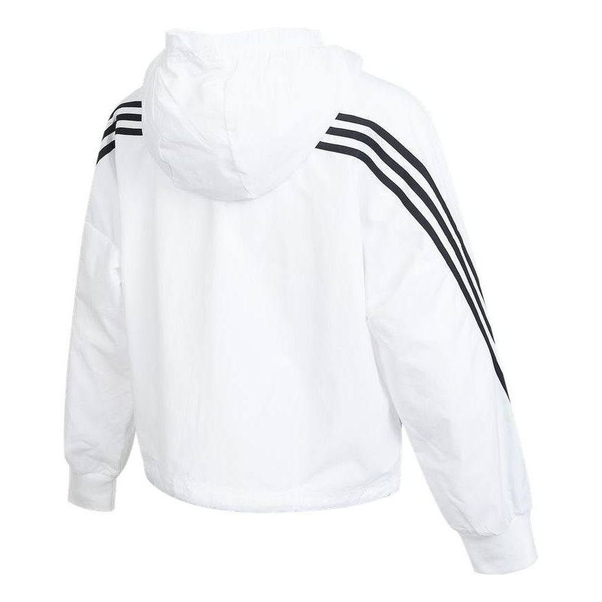 (WMNS) adidas Sportswear Future Icons Woven Windbreaker 'White Black' HE4177
