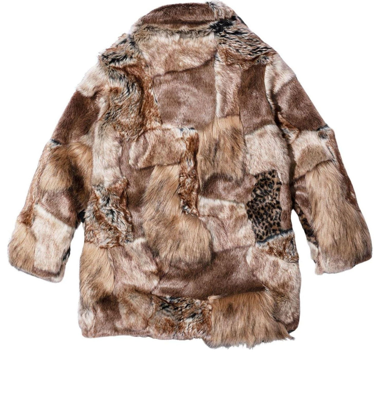 Supreme x Mm6 Maison Margiela Patchwork Faux Fur Coat 'Brown Tan' SUP-SS24-118