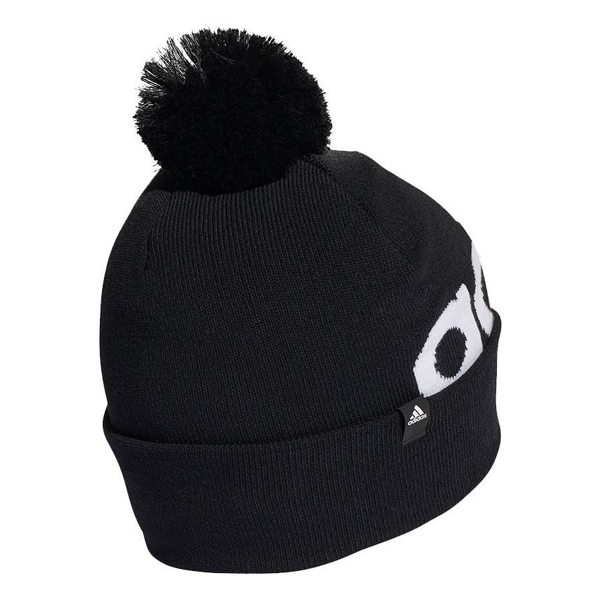 adidas Pompom Beanie Asia Sizing 'Black White' H32425