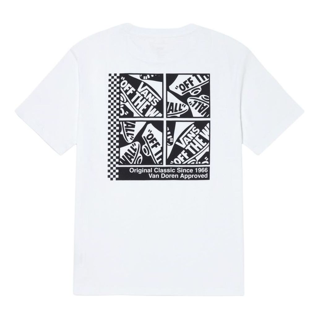 Vans Overstimulated Skate Graphic T-Shirt 'White Black' VN000GQJWHT