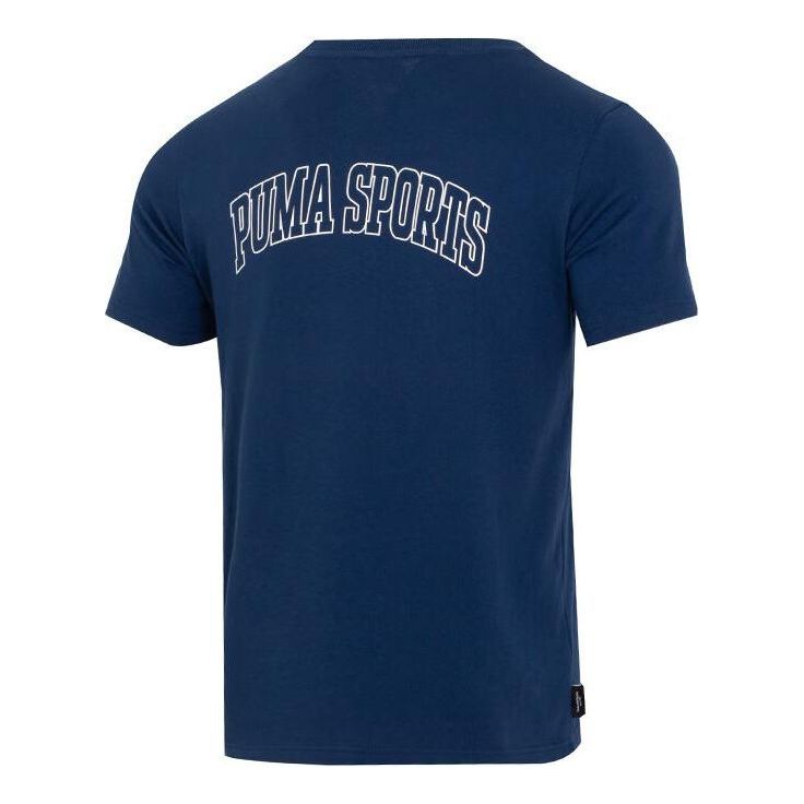 PUMA Logo Sports T-shirt 'Navy' 630353-15