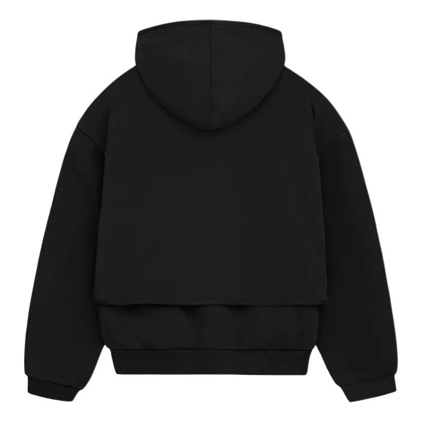 Fear of God Essentials SS24 Nylon Fleece Hoodie 'Jet Black' 202SP244324F