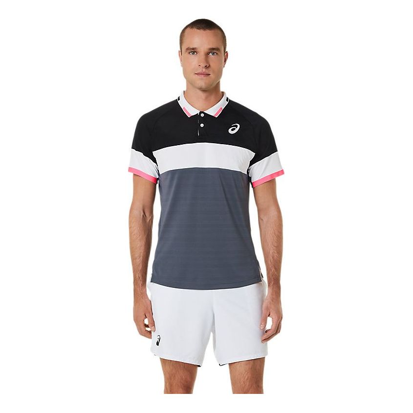 ASICS Match Polo Shirt 'Performance Black Carrier Grey' 2041A246-003
