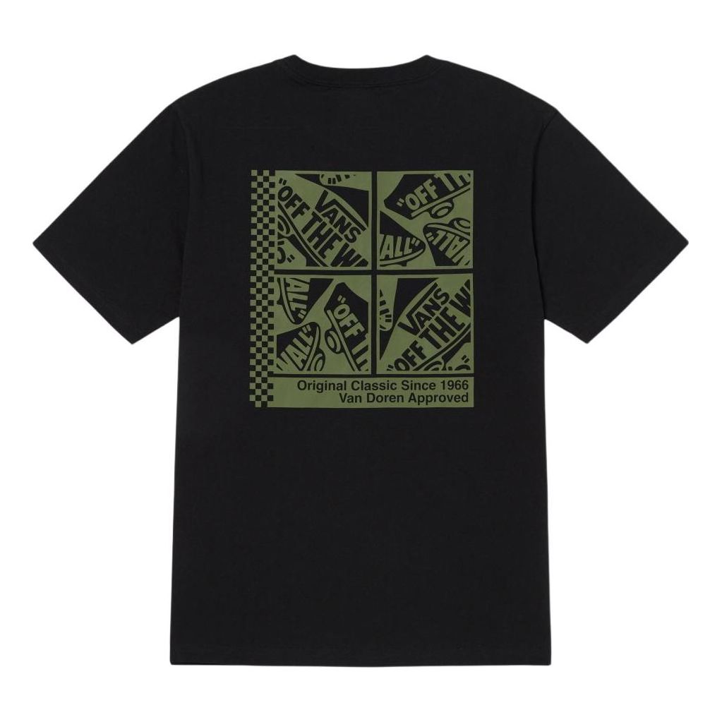 Vans Overstimulated Skates Graphic T-Shirt 'Black Green' VN000GQJBLK