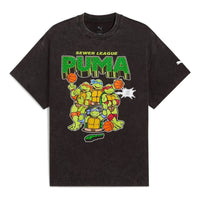 PUMA x TMNT Basketball T-shirt 'Washed Black' 633559-01