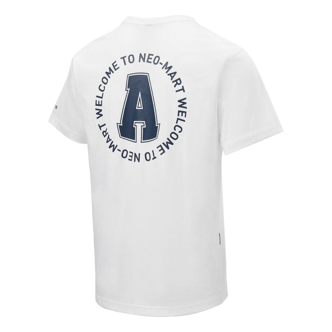 adidas Letter Printed T-Shirt Asia Sizing 'White Navy' JD1430