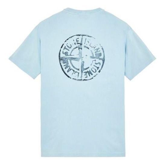 STONE ISLAND Plain Logo T-Shirt 'Light Blue' 79152NS82-V0041