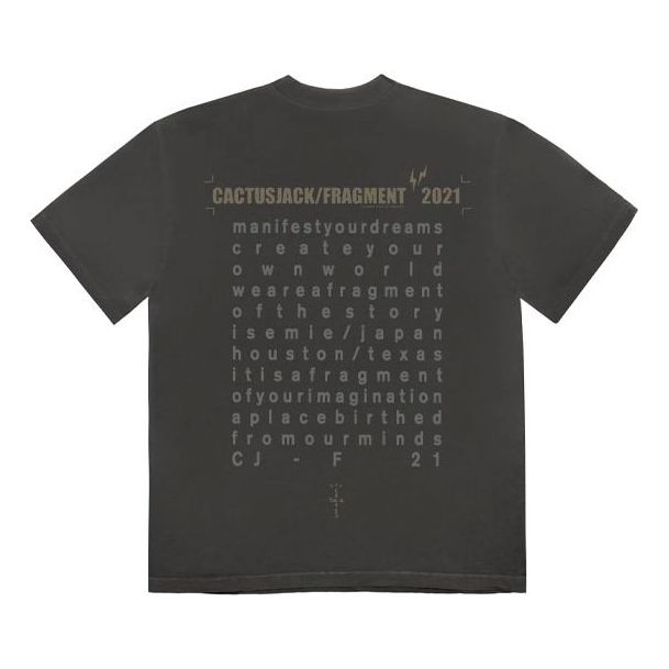 Travis Scott Cactus Jack For Fragment Create T-shirt 'Washed Black' CJFN-SS30
