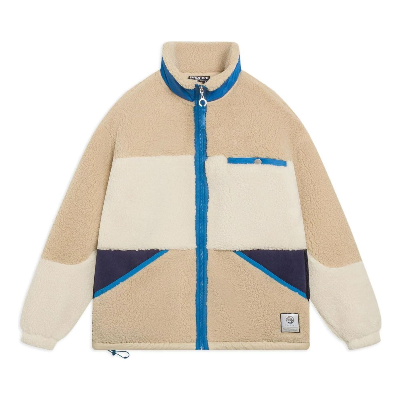Li-Ning BadFive Graphic Color Block Polar Fleece Jacket 'Khaki Blue' AFDSA71-1